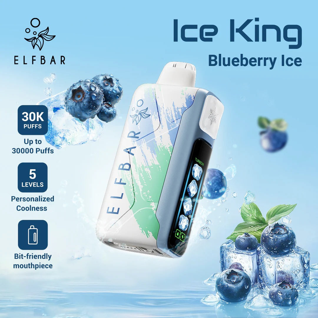 正品ELFBAR ICE KING 30000口-爱奇迹五档冰度调节冰王一次性电子烟-多口味可选