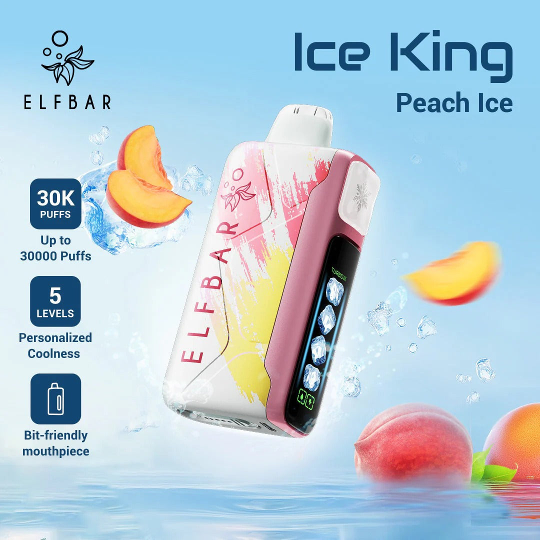 正品ELFBAR ICE KING 30000口-爱奇迹五档冰度调节冰王一次性电子烟-多口味可选