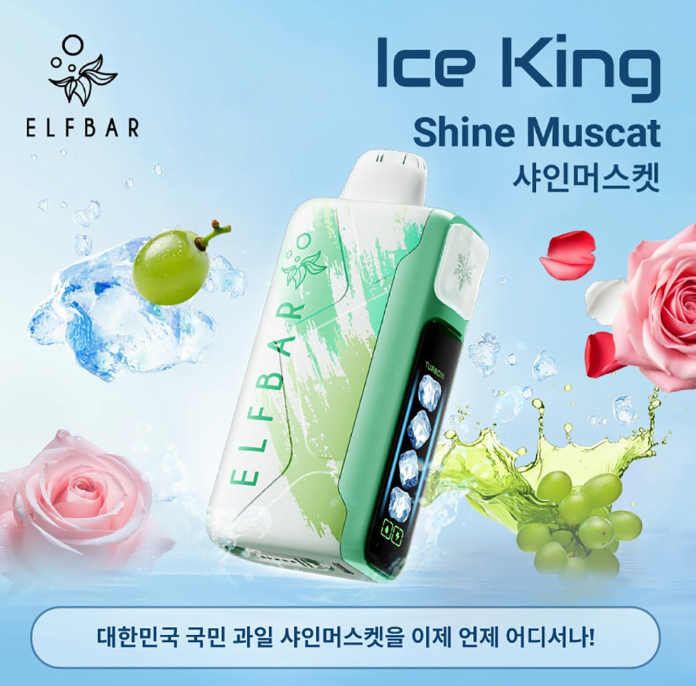 正品韩版ELFBAR ICE KING 25000口-五档冰度调节一次性电子烟-多口味可选