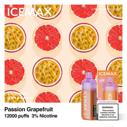 正品冰暴Icemax Ultra Freeze Taste 12000口超冰爽液晶显示屏可视化油仓一次性电子烟-多口味可选