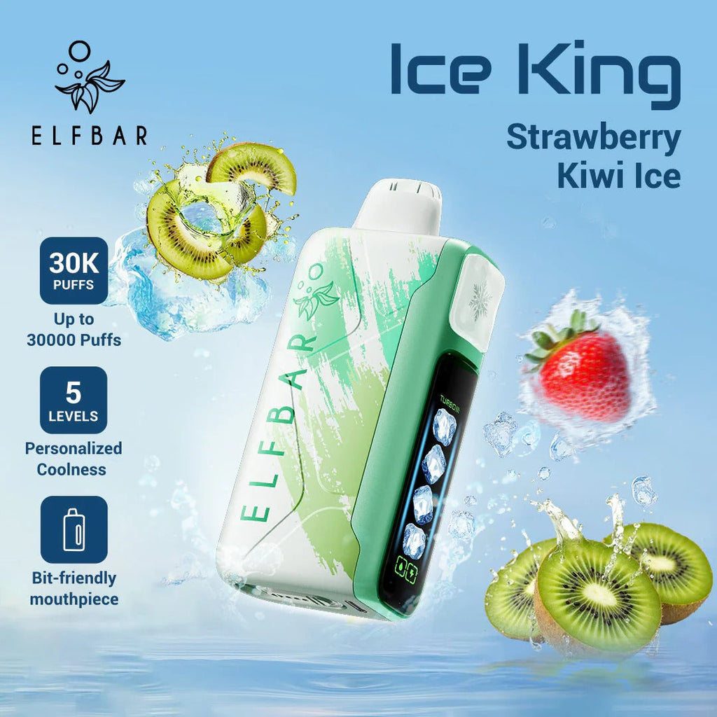 正品ELFBAR ICE KING 30000口-爱奇迹五档冰度调节冰王一次性电子烟-多口味可选