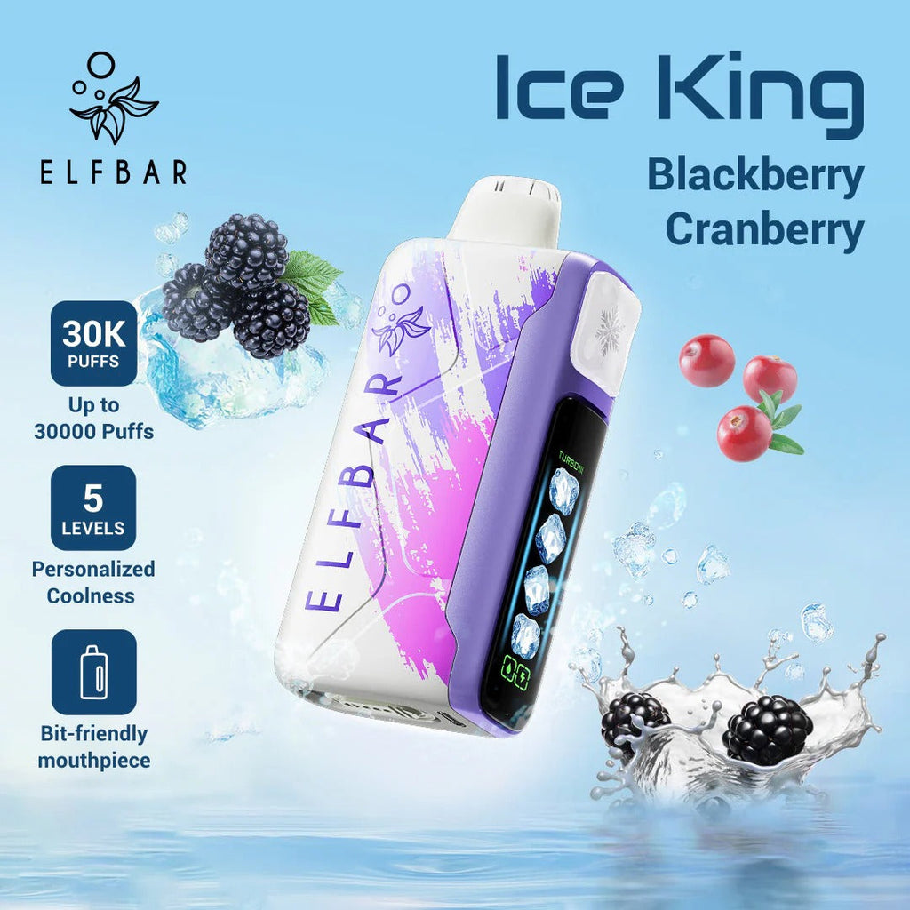正品ELFBAR ICE KING 30000口-爱奇迹五档冰度调节冰王一次性电子烟-多口味可选