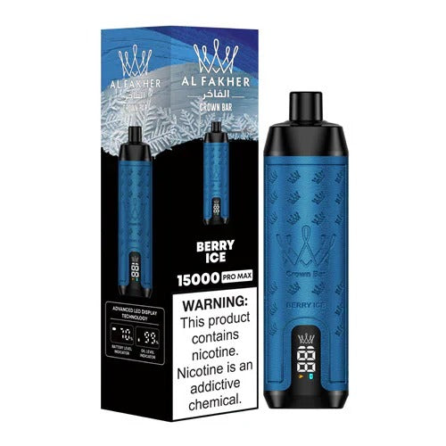 正品阿尔法赫皇冠系列 AL FAKHER CROWN BAR PRO MAX 15K 15000口大烟雾一次性电子烟油量电量显示-多口味可选