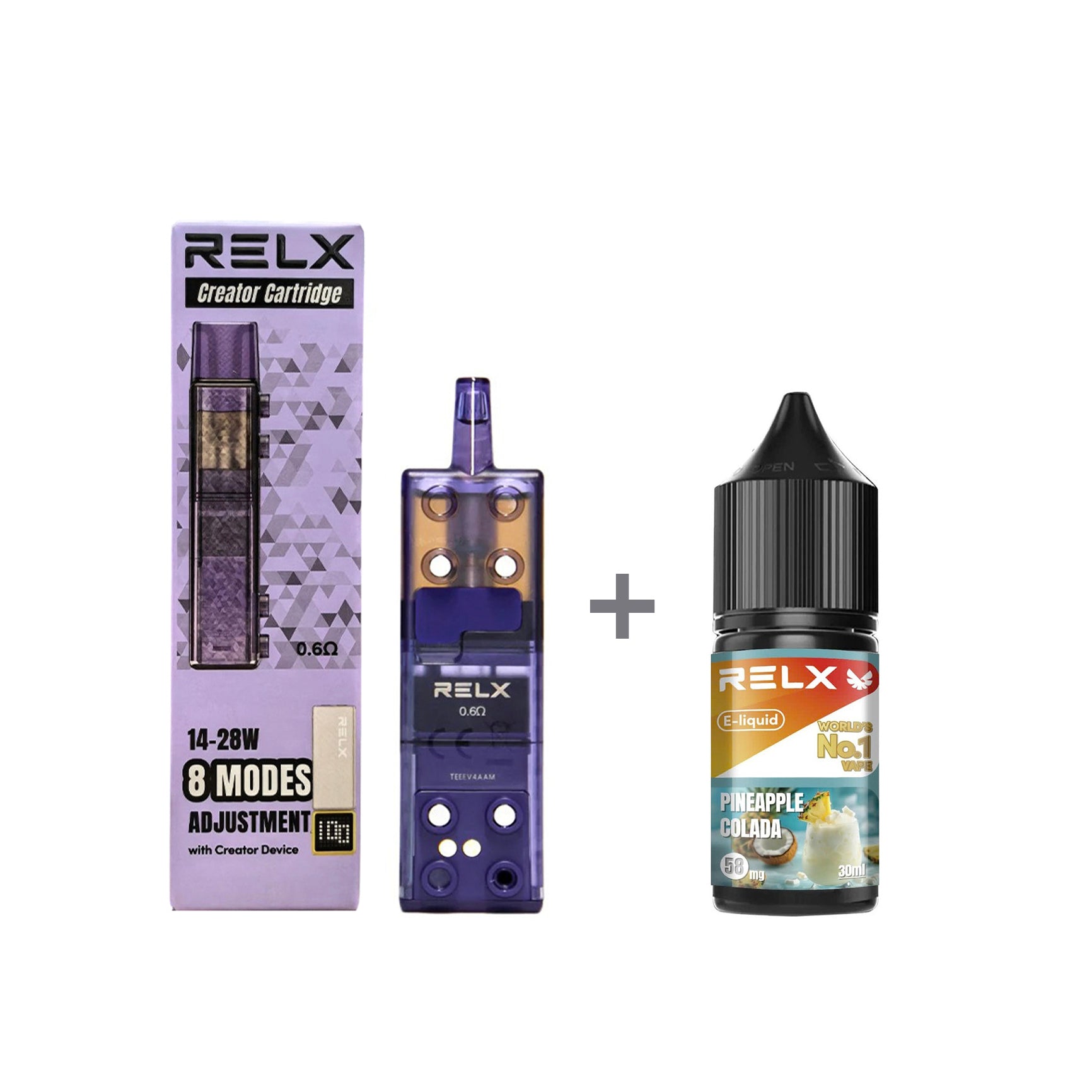 正品悦刻三代积木空弹烟油套餐(5ml容积RELX空弹+30ml正品RELX E-liquid)