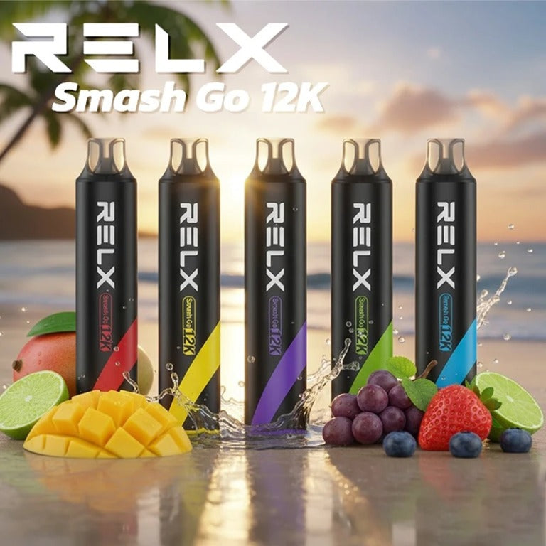 正品悦刻黑条RELX SMASH GO 12K时尚12000口人体工程学烟嘴大容量一次性电子烟-多口味可选