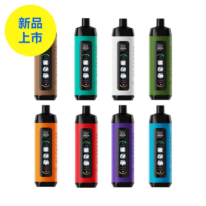 正品阿尔法赫15000口可调冰度款 AL FAKHER CROWN BAR ICE ADJUST 15K 大烟雾一次性电子烟-多口味可选