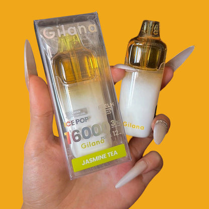 正品吉拉娜二代爆珠Gilana Ice Pop 16000口冰爽系列液晶屏电量显示可视化油仓一次性电子烟-多口味可选